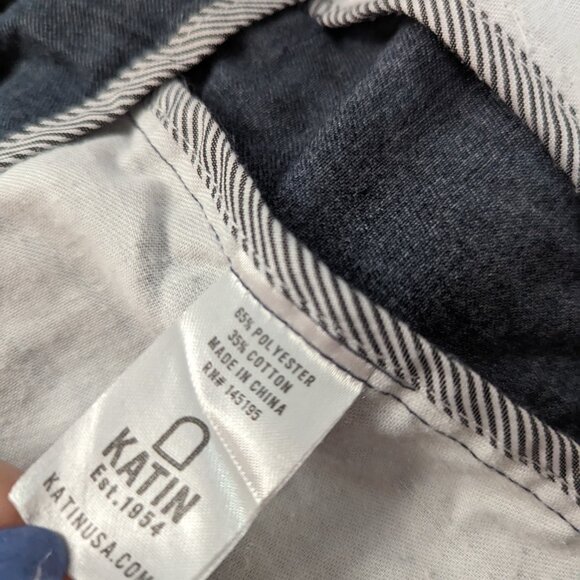 KATIN Chambray Soft Short Men’s Size Waist 30 Blue Gray Beach Casual - Picture 2 of 5